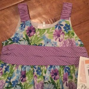 Bonnie baby purple floral dress